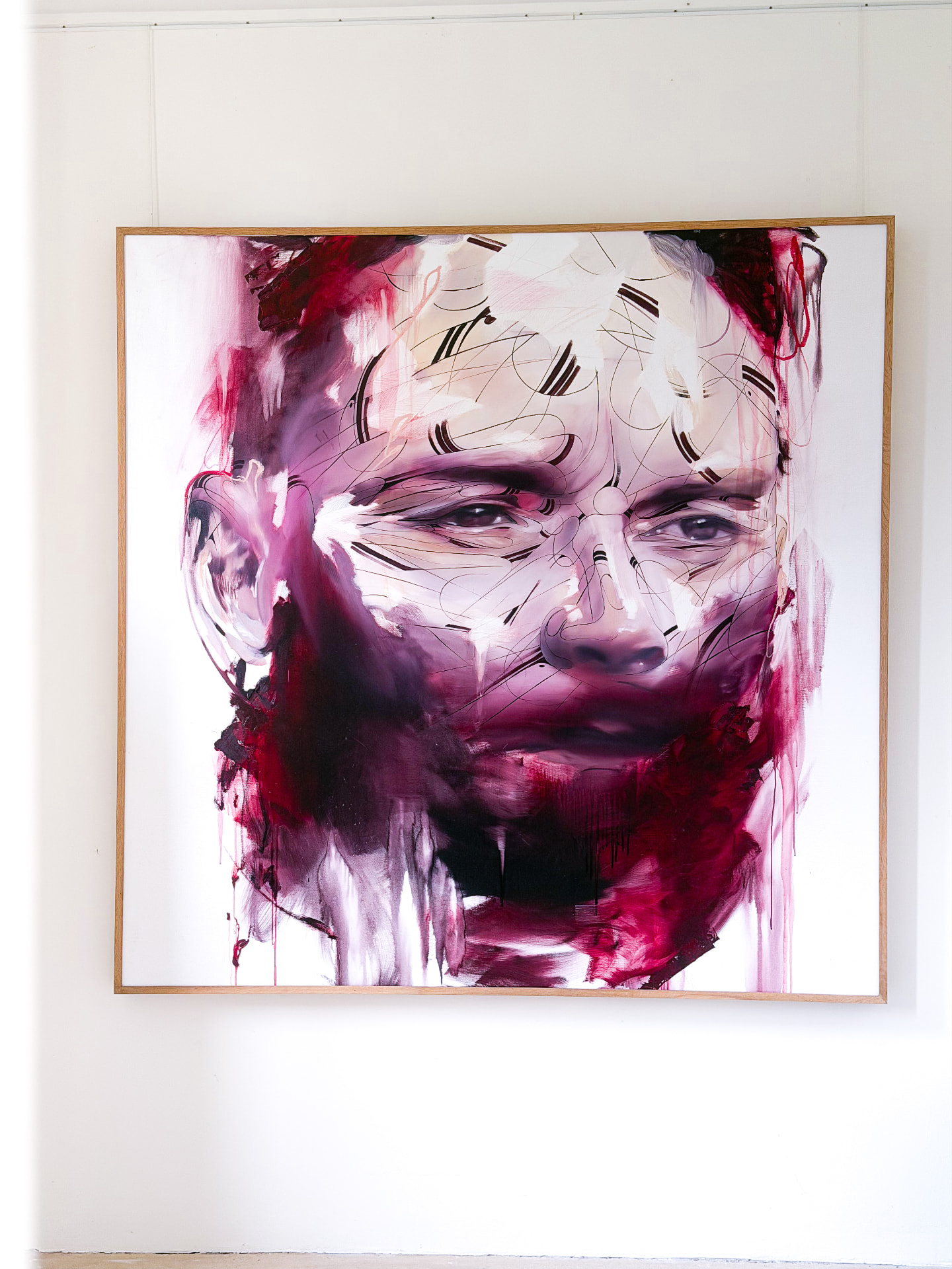 Portrait peint par HOPARE, gros plan