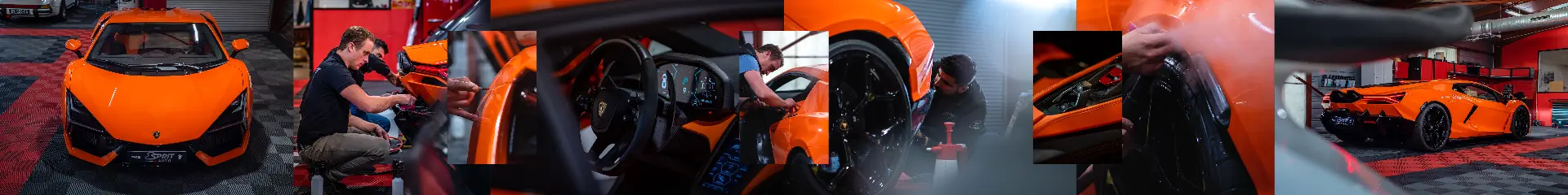Planche complète du carrousel Instagram Lamborghini Revuelto — continuité entre les slides