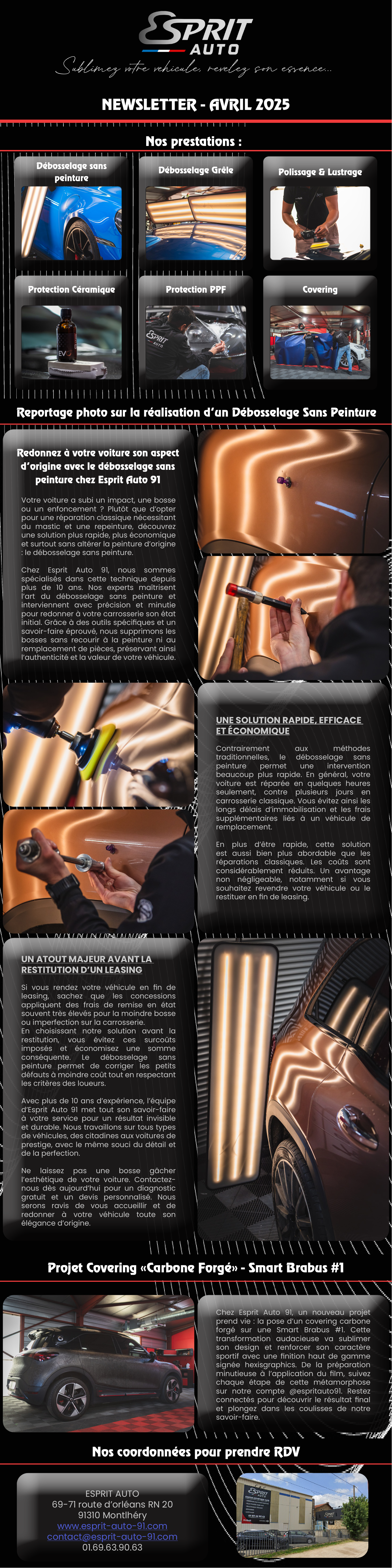 Newsletter Esprit Auto — Avril 2025, conçue par JF Maillot