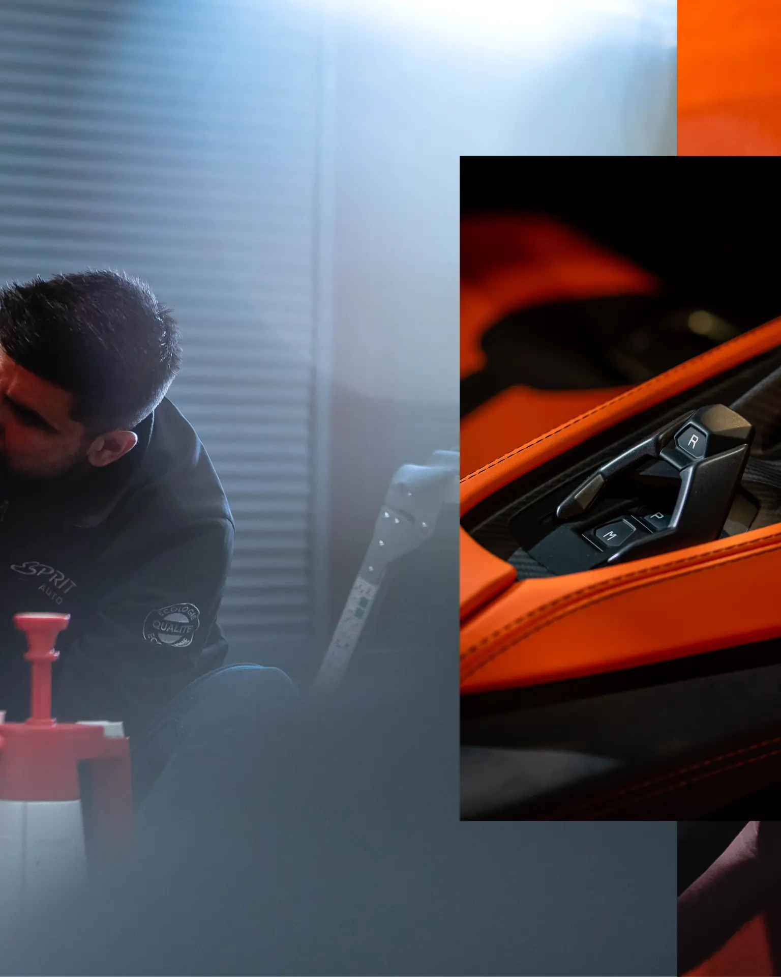 Slide du carrousel Revuelto — vapeur d'atelier et console centrale orange