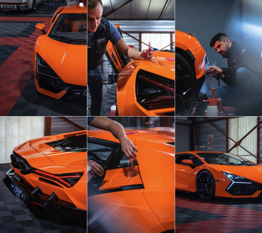Grille Instagram Esprit Auto — séquence Lamborghini Revuelto