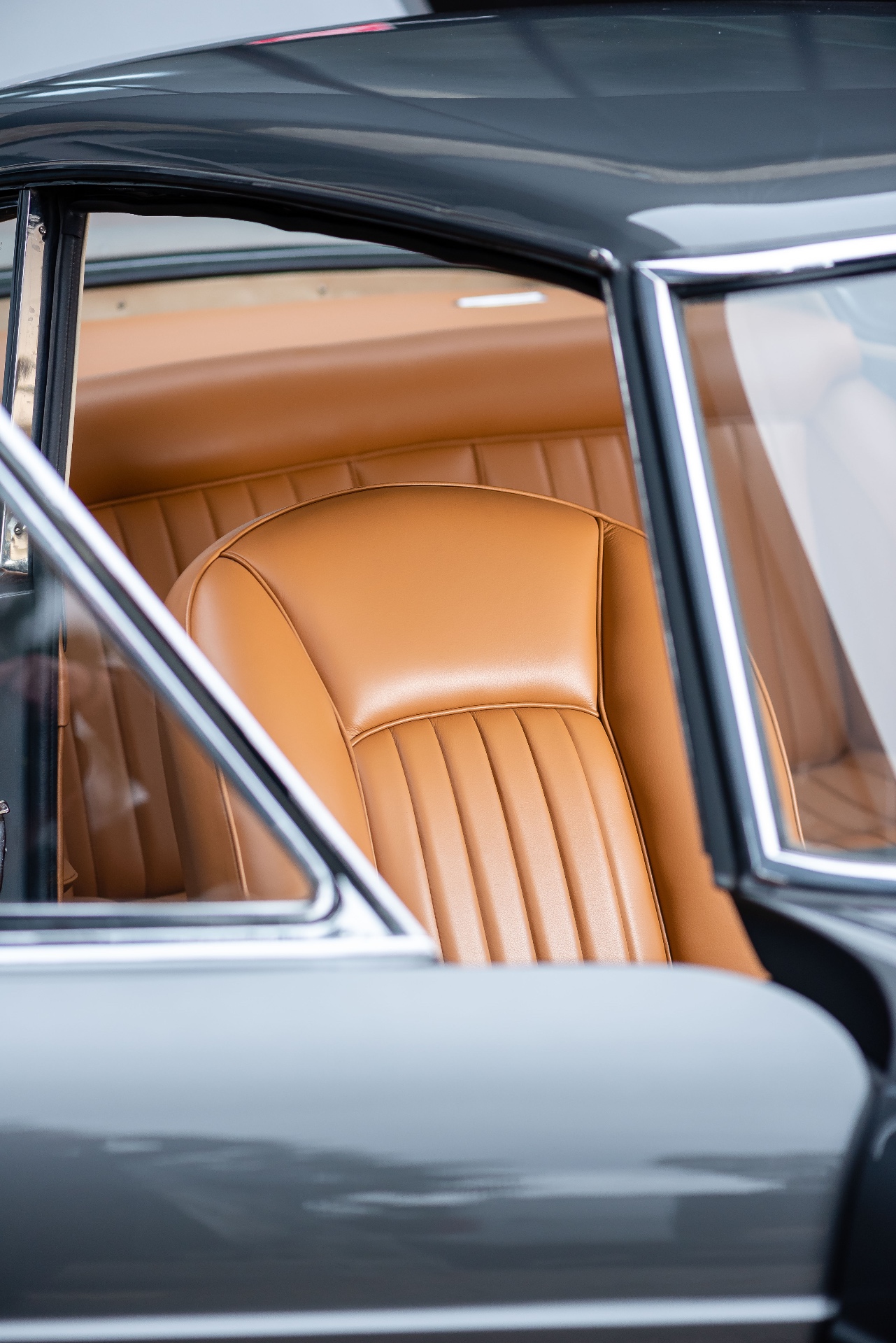 Tan leather seat detail