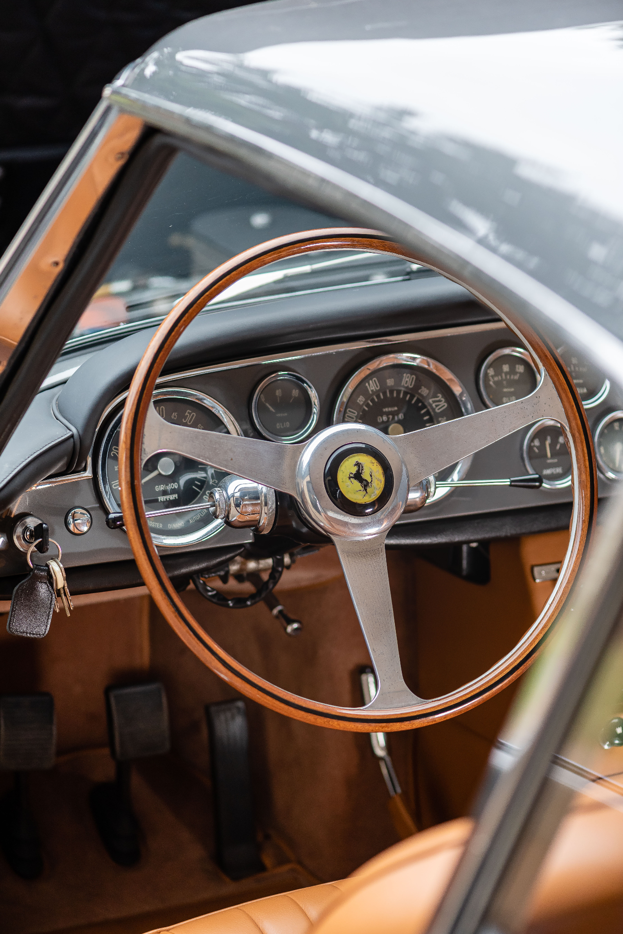 Wooden Nardi steering wheel and Veglia gauges